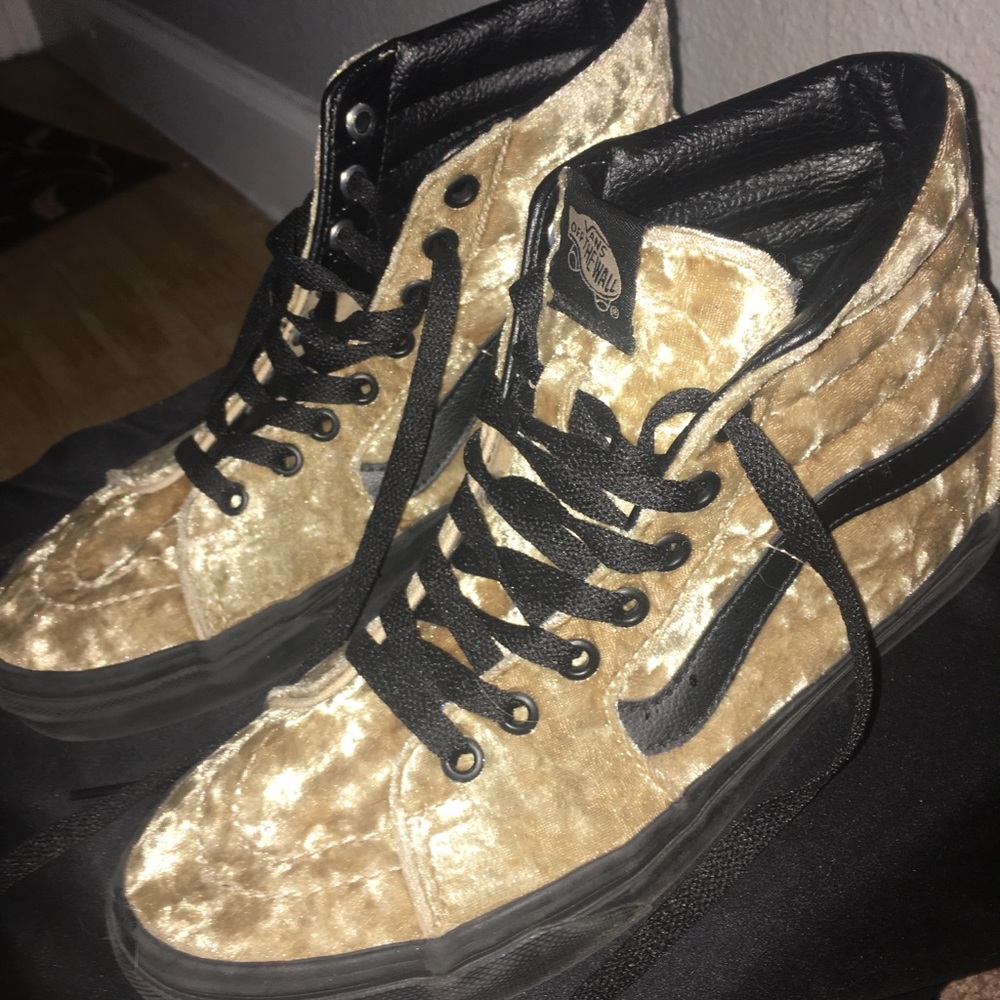 Velvet Gold Vans Hightop Women’s